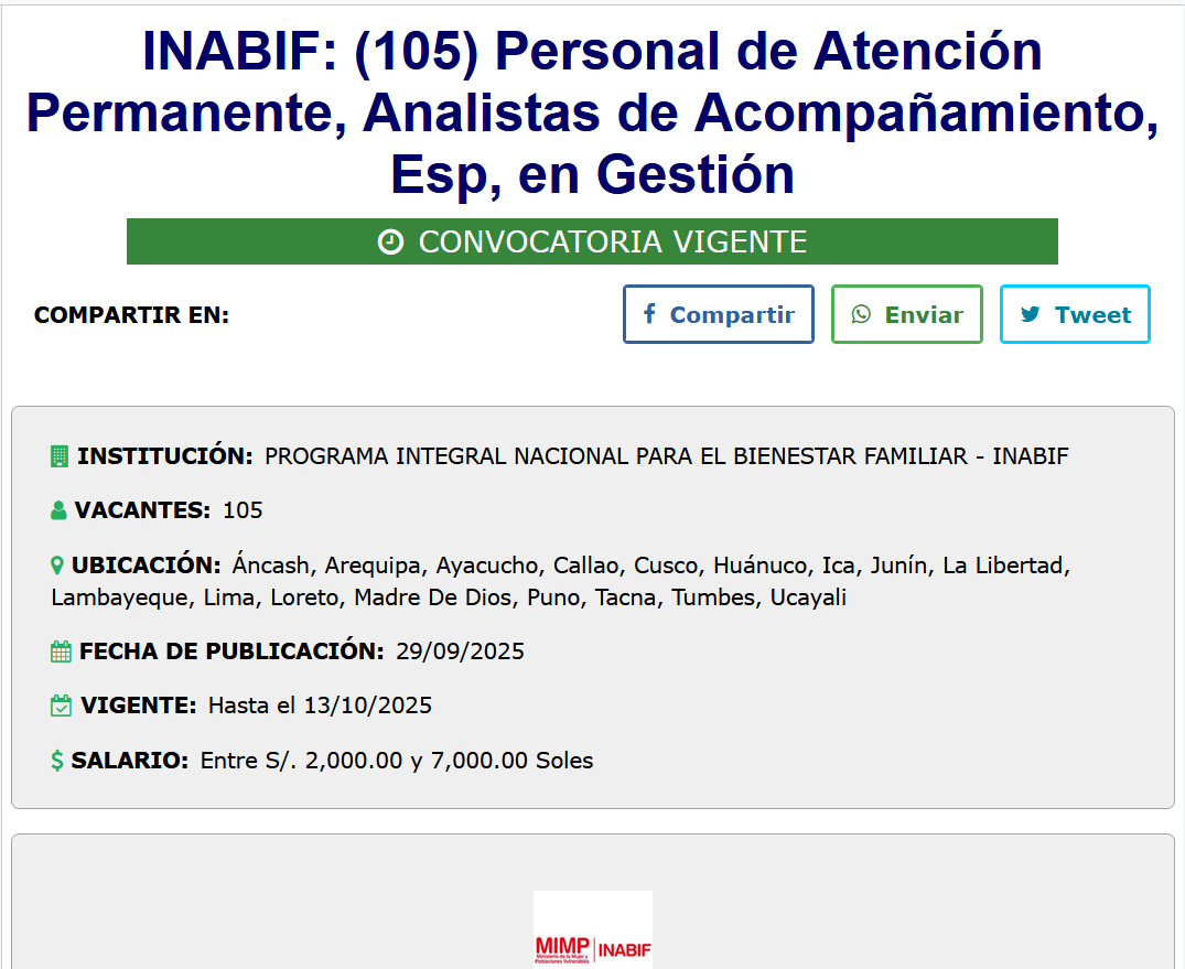 Banner de oferta laboral