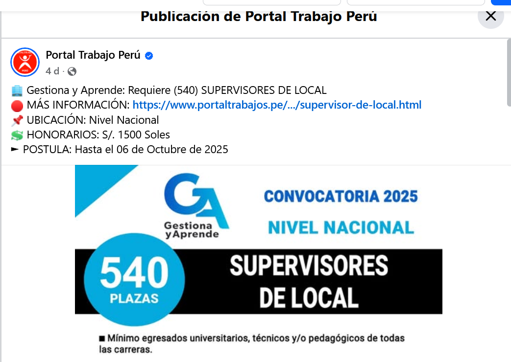 Banner de oferta laboral