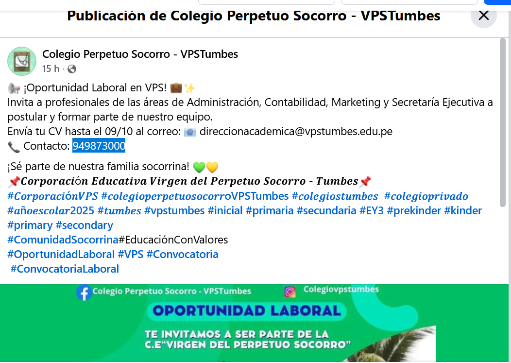 Banner de oferta laboral